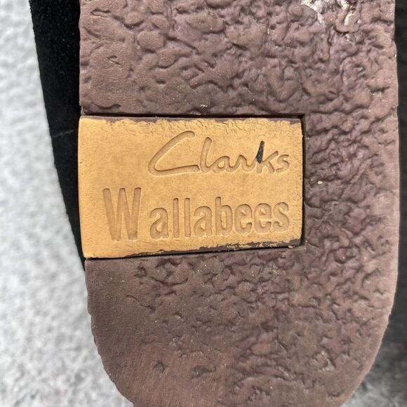 Clarks Originals Wallabee Shoes Men\'s 8 Black Suede Low Top Casual Academia Work main image 10